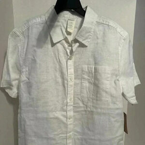Thereabouts Boy's White Button Down Shirt- Size L 14/16 NWT